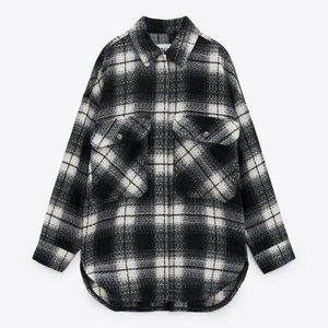 Zara Plaid Overshirt Shacket